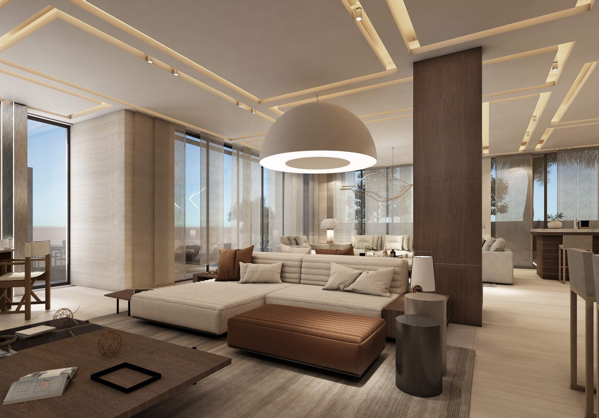 A recently finished Dubai villa interior