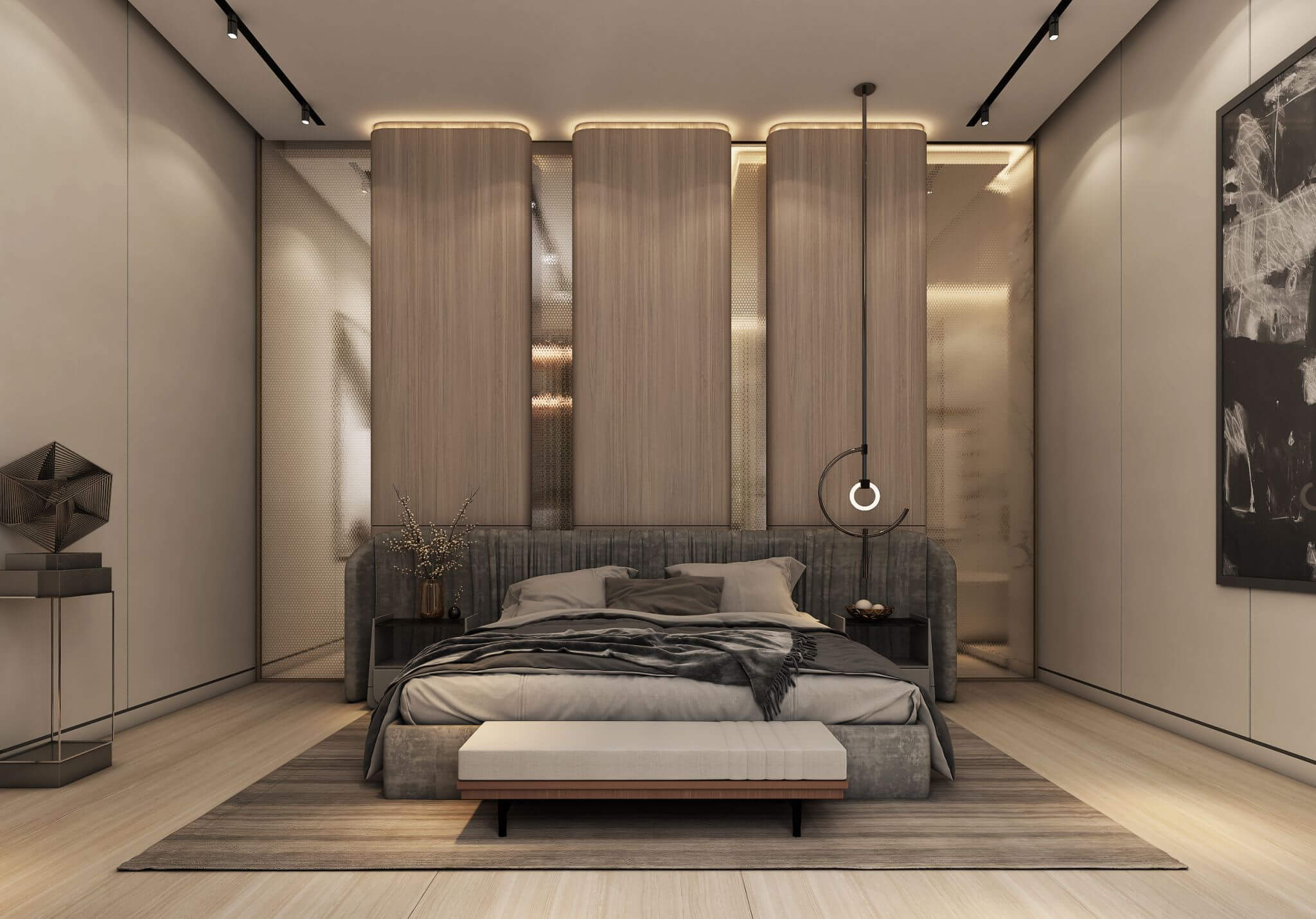 A recently finished Dubai villa interior