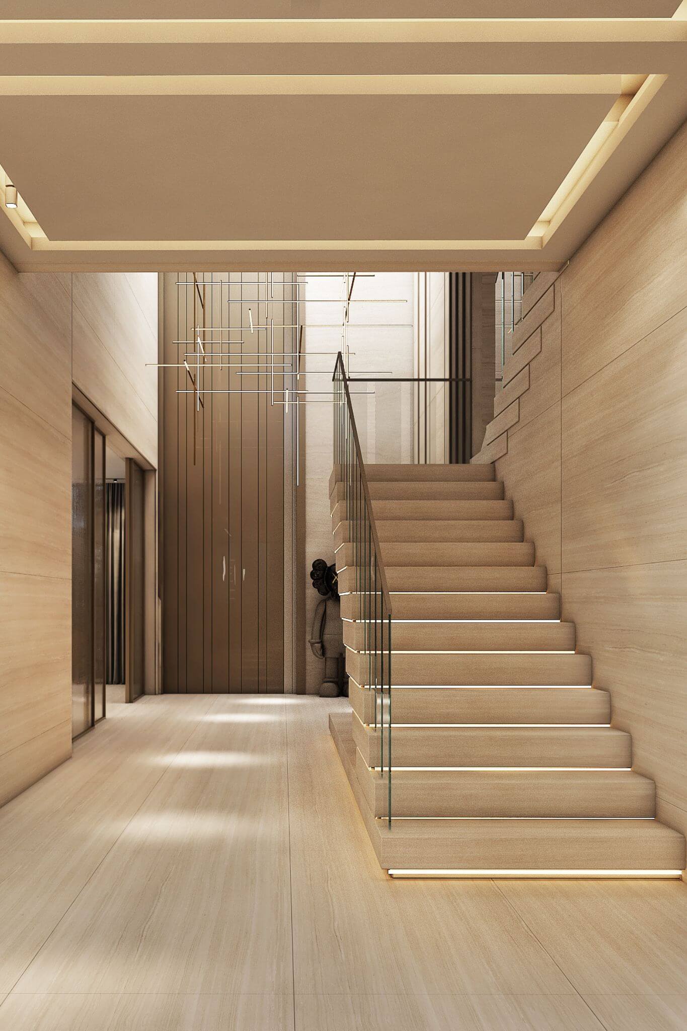 A recently finished Dubai villa interior