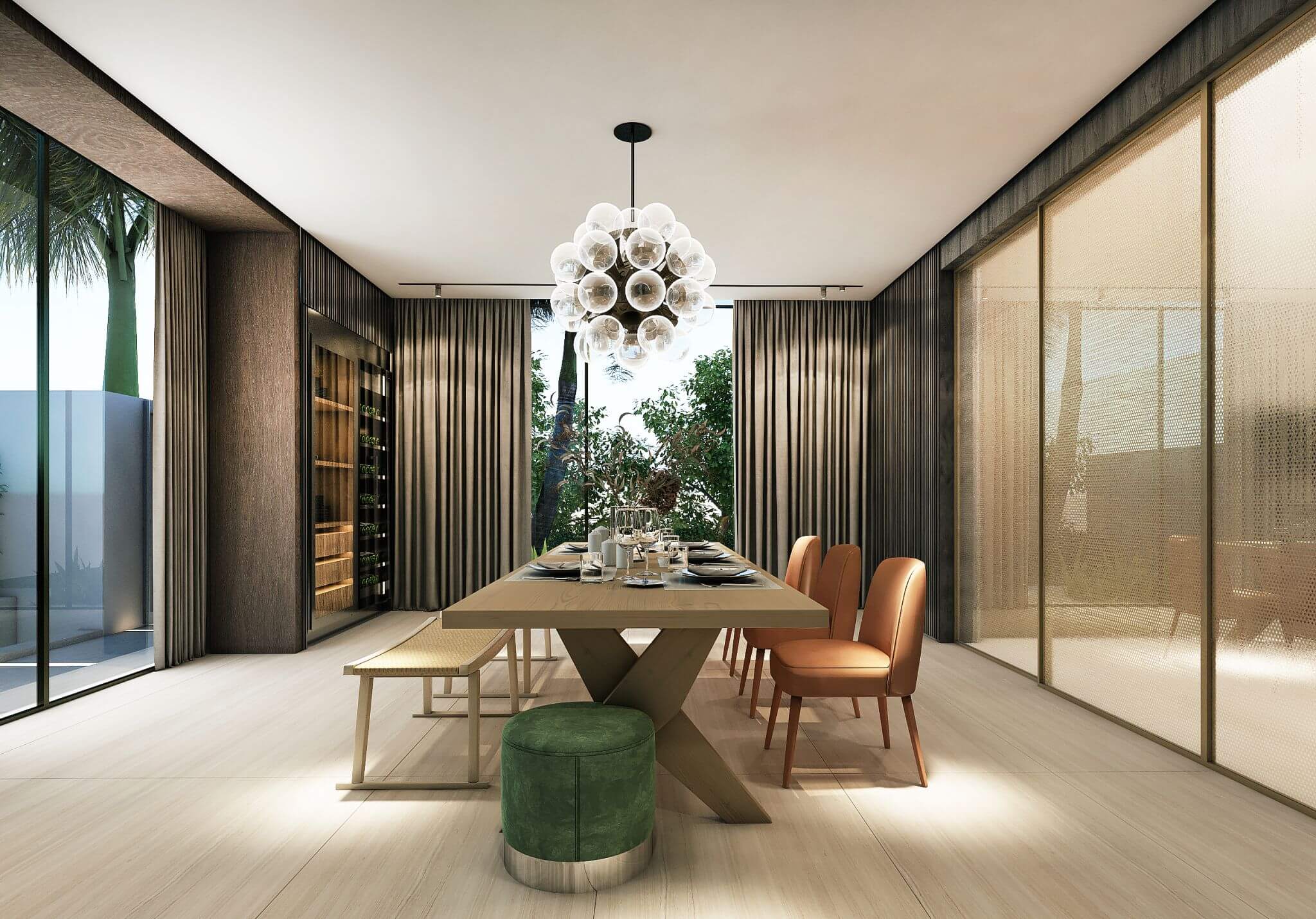 A recently finished Dubai villa interior