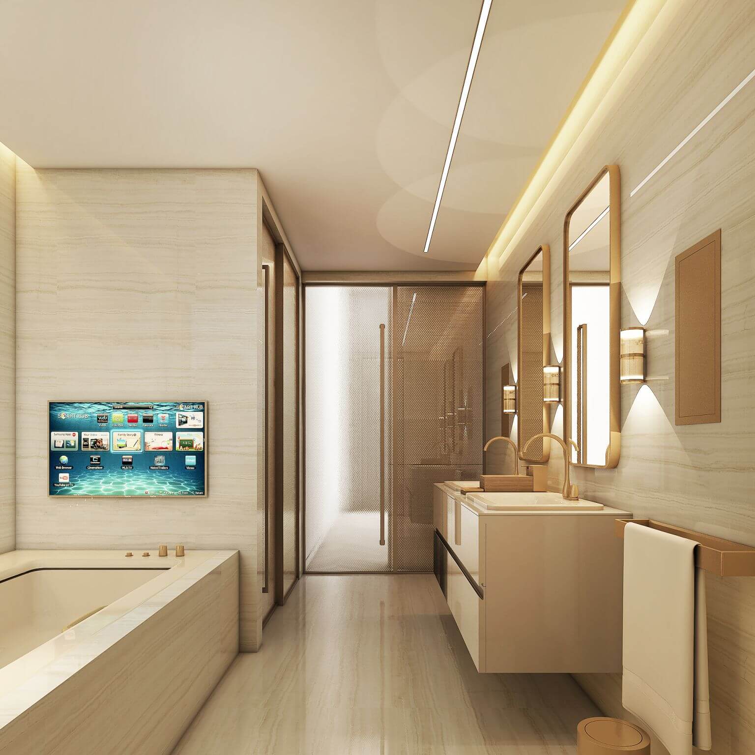 A recently finished Dubai villa interior